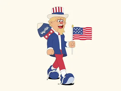 Independence Day Walk animation cartoonanimation characteranimation design illustration