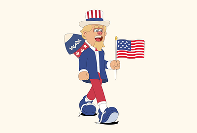 Independence Day Walk animation cartoonanimation characteranimation design illustration