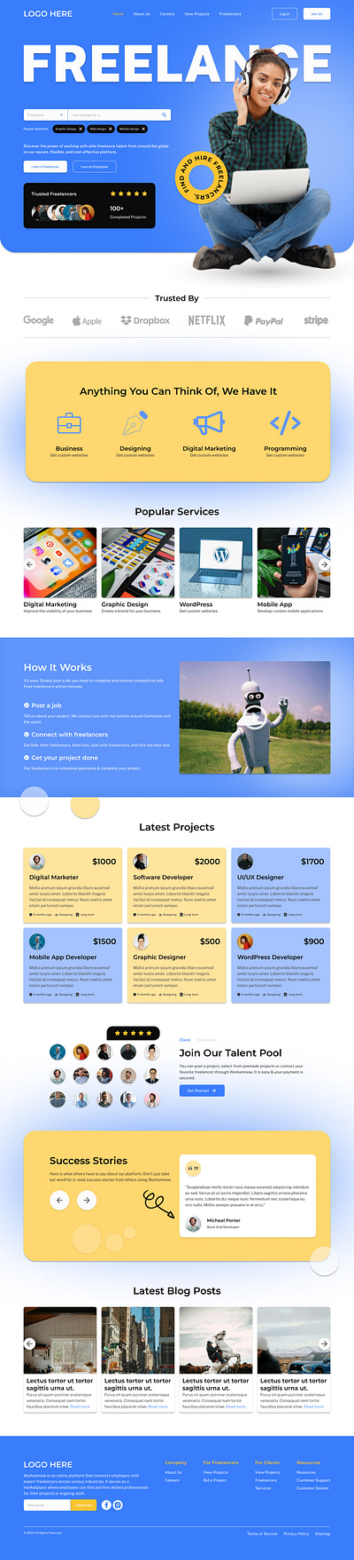 Freelance Website freelance landingpage webdesign