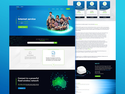 Internet Services Landing Page Design design landing page ui website design