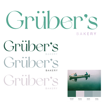 Grübers Bakery Shop branding graphic design logo