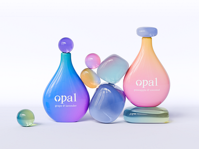 Opal: Visual Identity, Packaging Design 3d branding graphic design logo package packaging vape visual identity