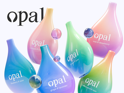Opal 3d branding graphic design logo package packaging vape
