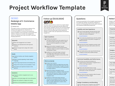 Project Workflow Template figma figma community free template project project organi project organization project workflow template template ui