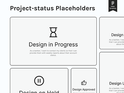 Project-status Placeholders customizable template dark and light design placeholder design progress tracker design workflow figma figma community free template mockup annotation project status markers team communication template ui visual status indicators
