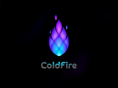 ColdFlame 7gone art brand camp cold coldflame design fire flame geometric goemetrical gradient icon light logo mosaic neon symbol tiles web3