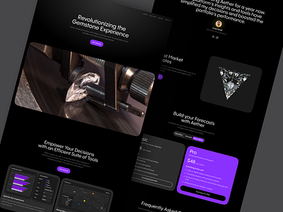 Aether Market Analysis Tool Website Design analytical tools data visualization design e commerce functionality e commerce website financial analysts innovative product investments jewelers market analysis market tools precious stones seo optimization tools trade market ui ux virtual reality integration web web design