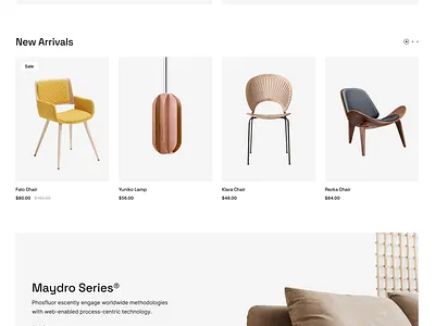 Vertigo - Furniture website e commerce furniture ui user interface website