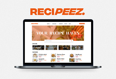 RECIPEEZ - Food Website figma food food website ui ui design web web design website