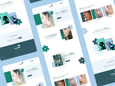 Elegant Skincare Landing Page Design for Luminava Beauty website design
