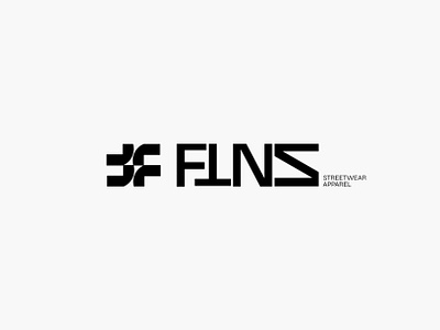 Fins Streetwear Logo Design abstract brand guidelines branding clothing identity logo logo branding logotype minimal minimalist modern monogram simple startup streetwear visual visual identity wear wearing