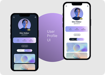 User Profile Daily UI 006 3d figma graphic design ui