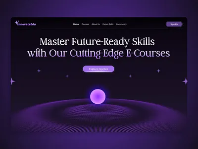 InnovateEdu - Future Courses Hero Page animation design mobile design motion graphics ui uidesign uiux web web design webdesign