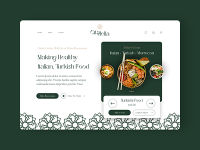 Modern Landing Page Design for Italian & Turkish Cuisine healthy cuisine