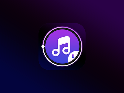 Music Downloader App icon logo