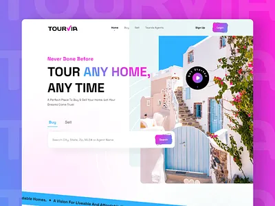 Tourvia Real Estate Landing Page Design by Zeeshan Arshad creative design