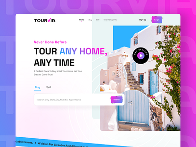 Tourvia Real Estate Landing Page Design by Zeeshan Arshad creative design