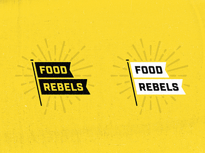 Food Rebels Podcast • Logo Contrast Concept brandidentity branding concept design flag food graphic design grunge logo podcast rebel rebellion vector