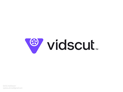 Vidscut™ logo design | Video Editing Company | Unused Logo brand identity branding cinematic crop editing film film editing frame letter v logo logo design modern movie post production premier pro editing reel video video editing vidscut