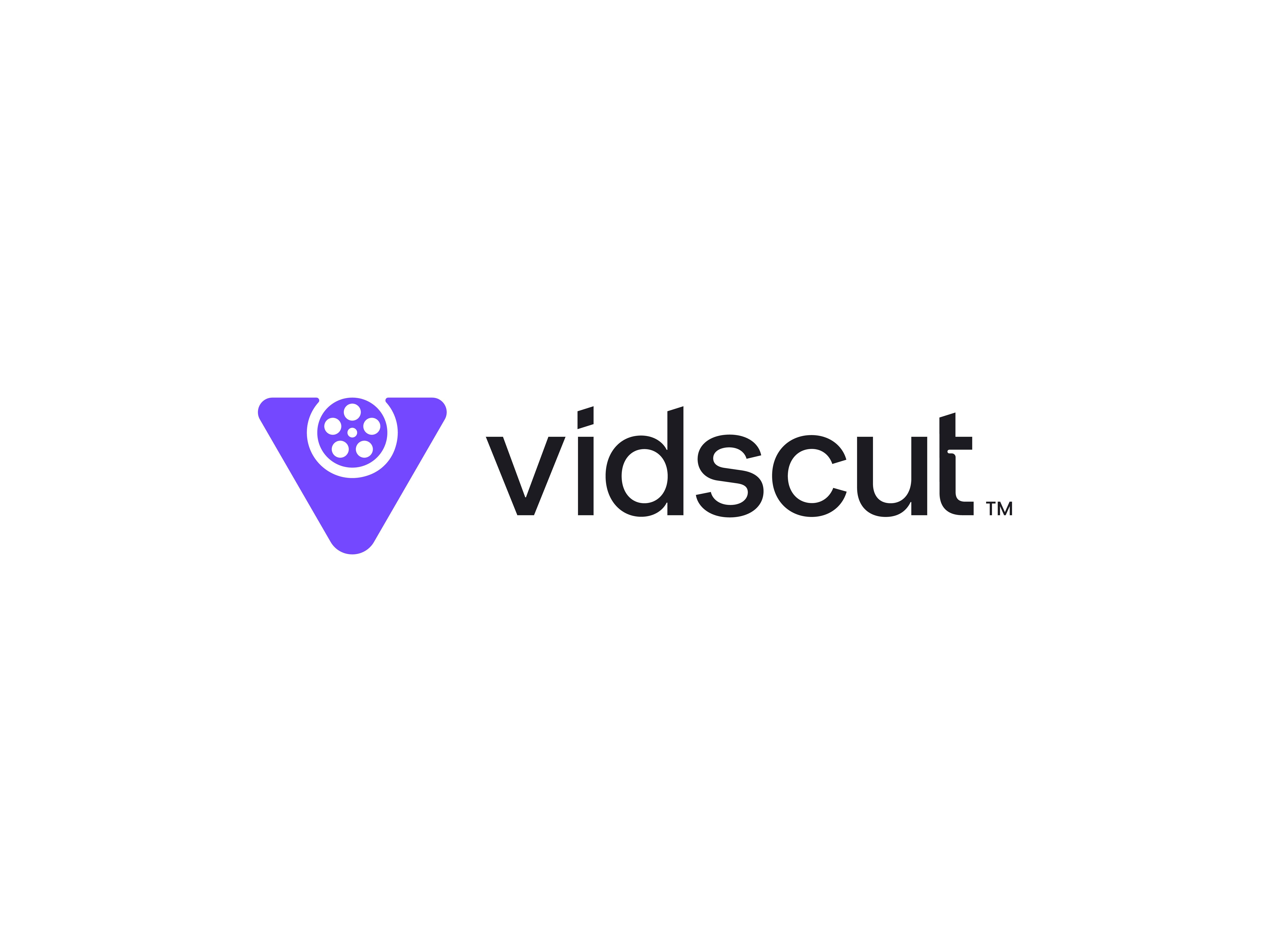 Vidscut™ logo design | Video Editing Company | Unused Logo brand identity branding cinematic crop editing film film editing frame letter v logo logo design modern movie post production premier pro editing reel video video editing vidscut