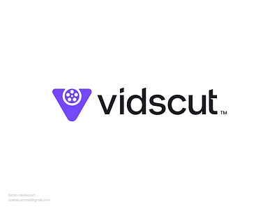 Vidscut™ logo design | Video Editing Company | Unused Logo brand identity branding cinematic crop editing film film editing frame letter v logo logo design modern movie post production premier pro editing reel video video editing vidscut