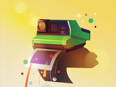 Polaroid bokeh camera data design dslr graphic design illustrate illustration image momentum movement old camera polaroid retro static summer sun travel ui vector