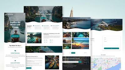 Voyage - Travel Blog Website behance design figma mobileui responsive responsivedesign ui uiux userinterface ux web webdeveloper website