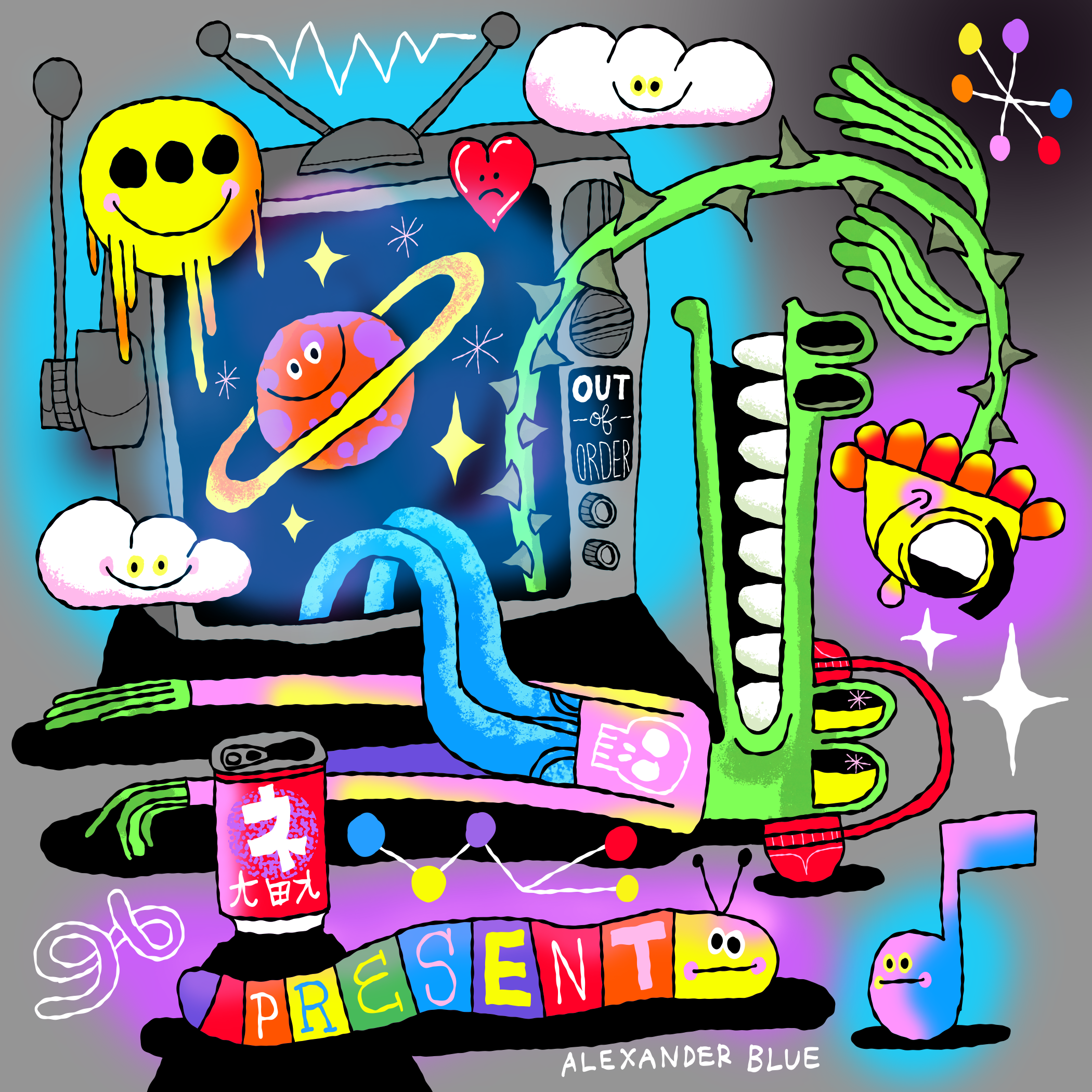 RGB - Dreaming in Noise alexanderblue character colorful illustration whacky