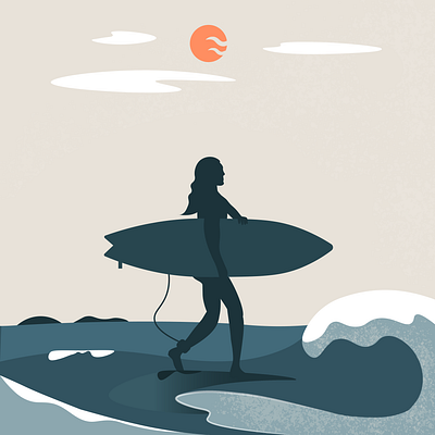 Surf time design digital graphic design illustration
