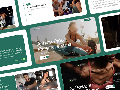 AI-Powered Fitness website – FlexFit 💪 ai coach fitness fitness app fitnessapp gym health landing landing page sport training ui ux web design website workout