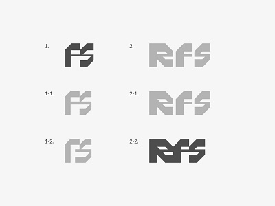 RFS branding clean f logo logo design r s simple