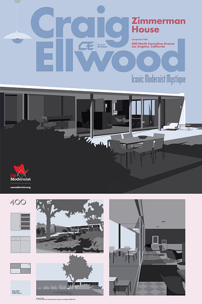 Craig Ellwood Poster for US Modernist poster design