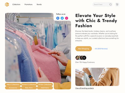 Fashion Web UI Hero Section 2024 cloth landing page design design trends fashion design fashion gallery fashion landing page fashion web design fashion web ui ux design fashion website design hero design landing page modern design new design trending design trends ui ui design ui ux ui ux design