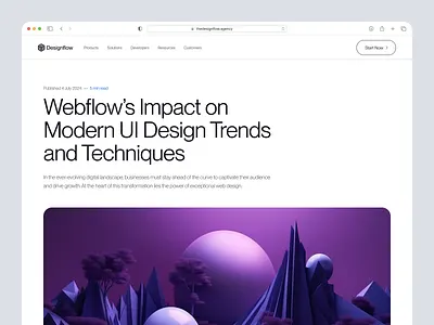 Designflow Website: Blog Post Design article blog blog home blog page blog post blogpost design interface landing page minimal minimalism post ui ux web web design web layout web page webdesign website