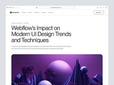 Designflow Website: Blog Post Design article blog blog home blog page blog post blogpost design interface landing page minimal minimalism post ui ux web web design web layout web page webdesign website