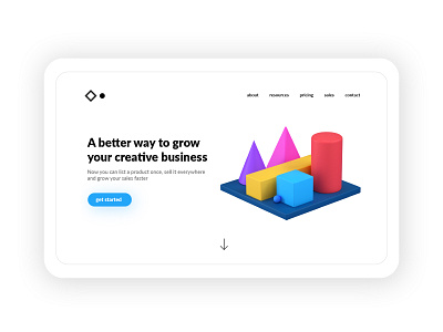 Landing page / Header design digital header landing page product design ui ux web website