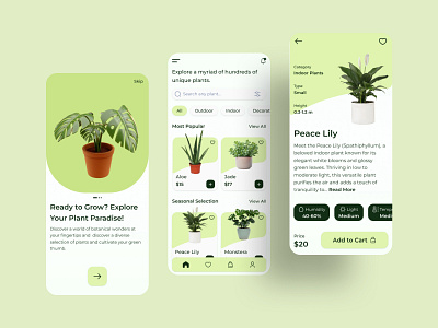 Plant Shop appdesign design figma plantapp plantshop productdesign ui uiuxdesign userinterface ux webdesign