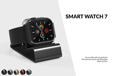 Smart Watch 7 Mockups device display instagram isometric mock up mockup perspective psd scene creator screen smart watch 7 mockups smartwatch mockup