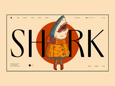 Shark design concept design graphic design illustration minimalism shark ui