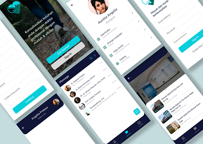 Mobile Application "HiDoc" app branding design doctor health hospital medicine mobile typography ui ux