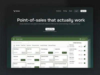 Point-of-Sales SaaS Landing page ui