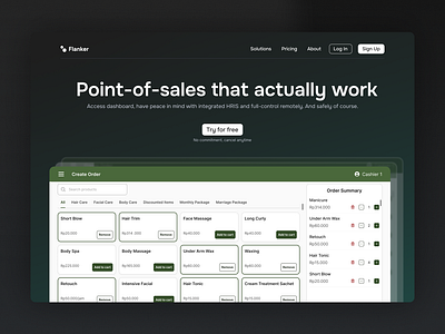 Point-of-Sales SaaS Landing page ui