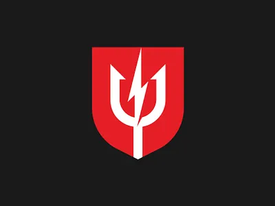 Trident Chargers, Logomark bolt branding charger charging electric ev lightning logo shield station trident vehicle