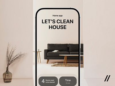 IoT App Mobile IOS Design Concept beige cleaning friendly home iot product design