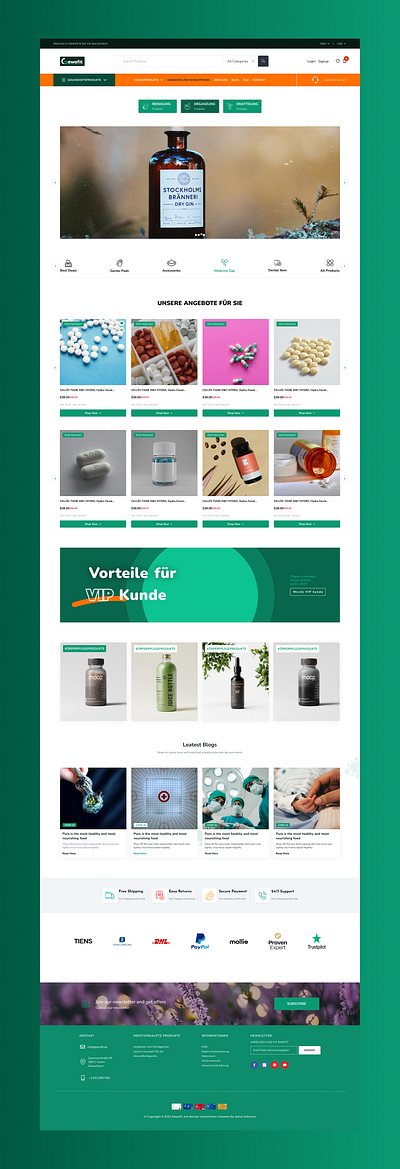 Gewofit / Shopify / E-commerce website redesign figma landngpage ui ux websitedesign