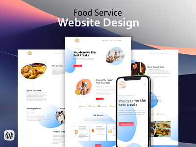 Magda's treat business website design branding business website figma food service website food website landing page one page website product design responsive website uiux design user interface web design website design wordpress wordpress website