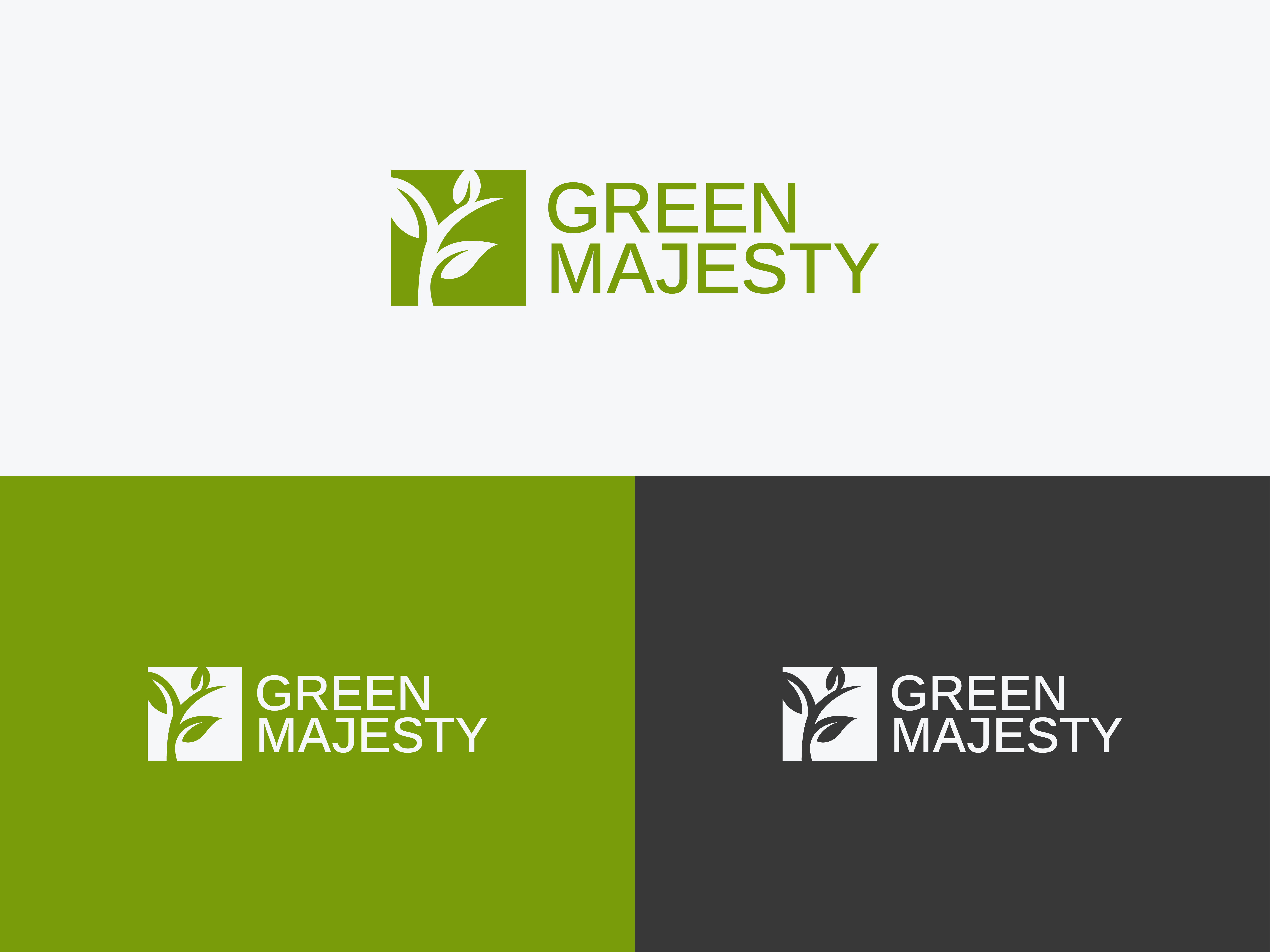 Green Majesty - Environmental Logo branding ecofriendlylogo environmentallogo greenbranding greenmajesty logodesign natureinspired