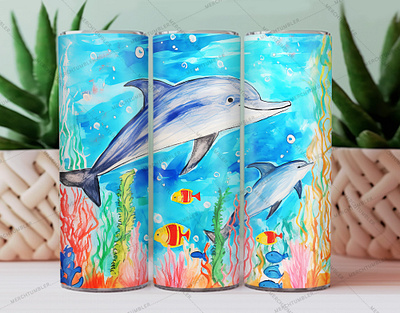Dolphins Skinny Tumbler Wrap color image custom design design dolphins design dolphins tumbler dolphins vector hand drawn template illustration photography skinny tumbler sublimation tumbler design tumbler design art tumbler sublimation tumbler vector art tumbler warp vector art waterslide tumbler