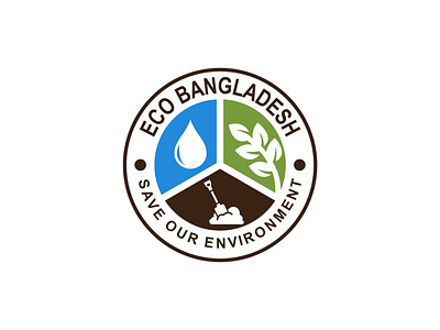 ECO BANGLADESH - Save Our Environment branding campaign logo ecobangladesh ecofriendlylogo environmental environmentallogo greenbranding logodesign natureinspired