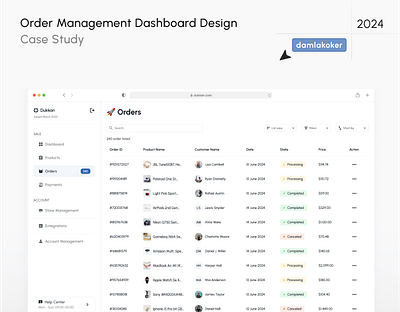 🚀 Order Management Dashboard Design dashboard dashboarddesign design desktop figma productdesigner ui uiux ux